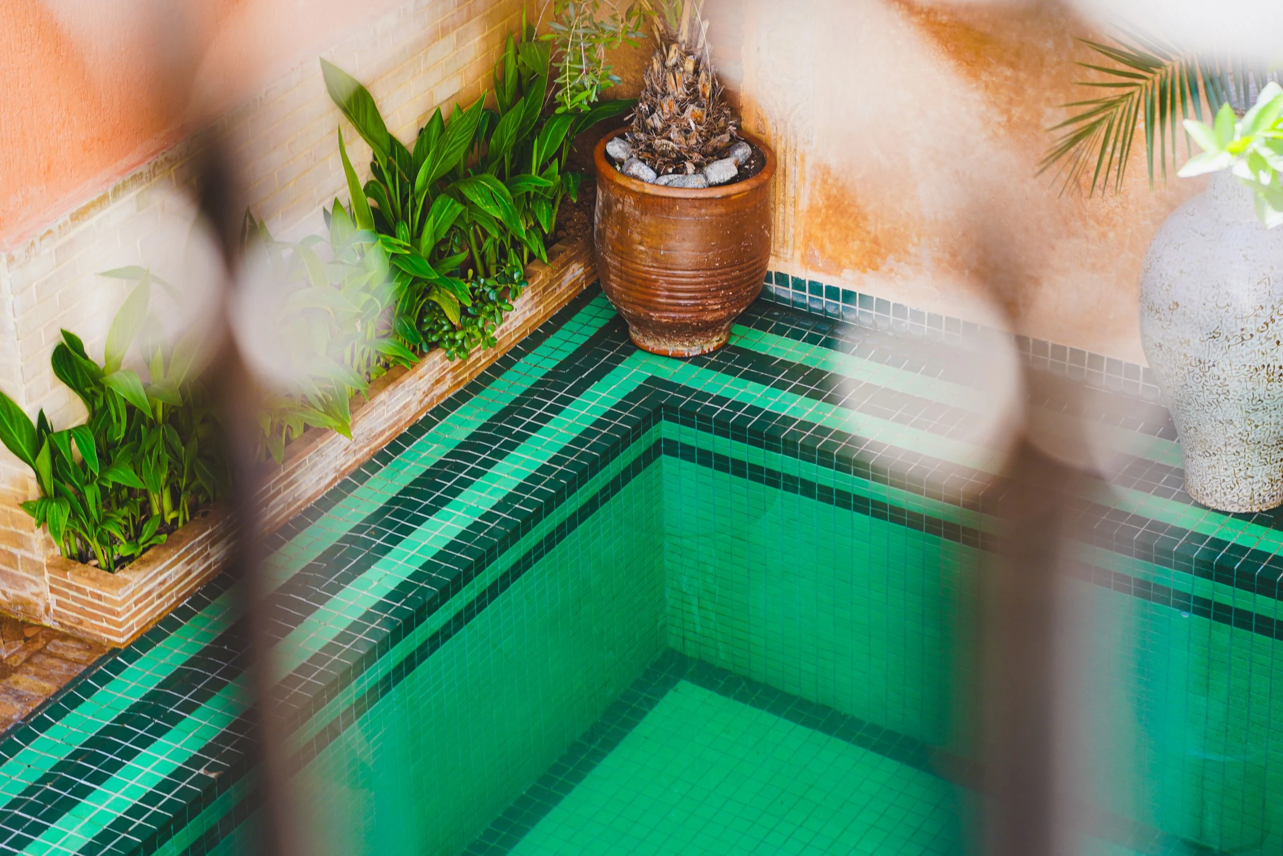 Pool and terrace in Marrakech